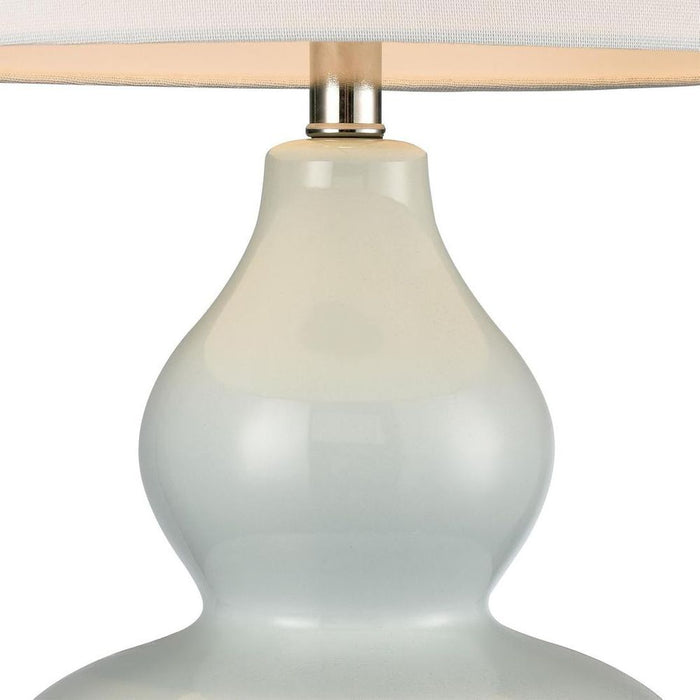 Sutton Light Blue Table Lamp & White Shade