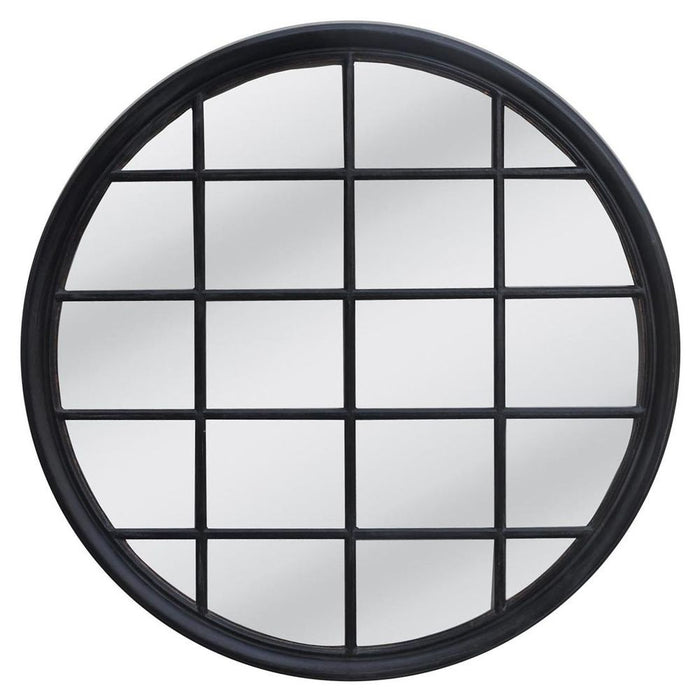 Hamptons Round Mirror 120cm x 120cm Black