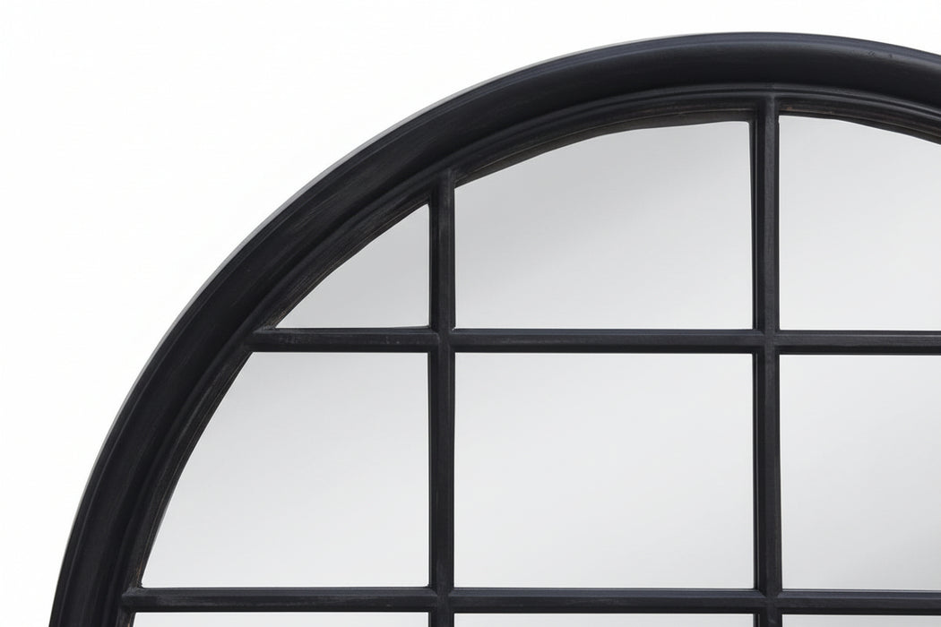 Hamptons Round Mirror 120cm x 120cm Black
