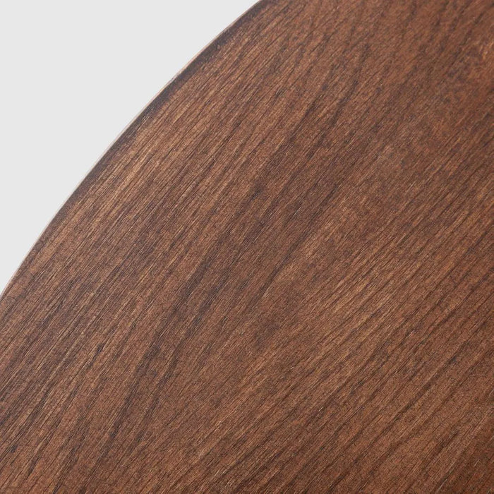 Olwen 1.2m Oak Wood Round Dining Table - Walnut
