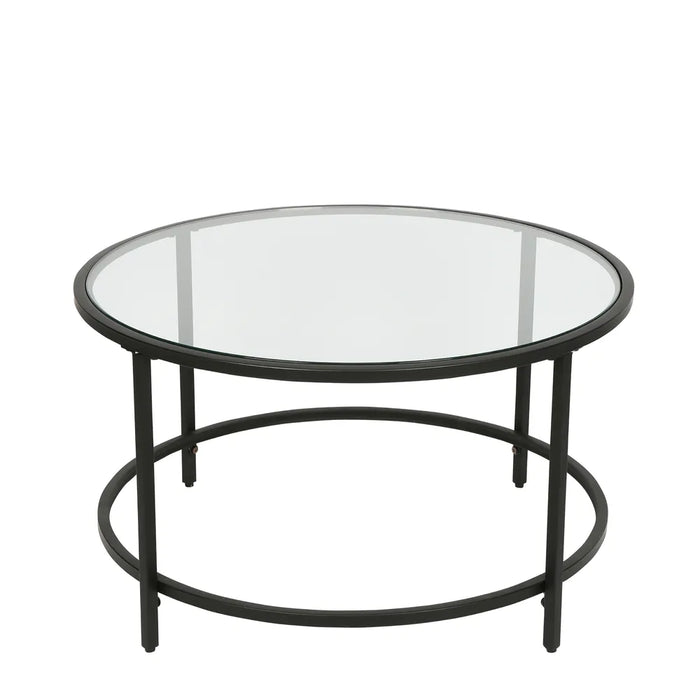 Black Mellany 70cm Round Coffee Table