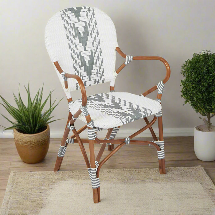 Grey Tropez Rattan Chair