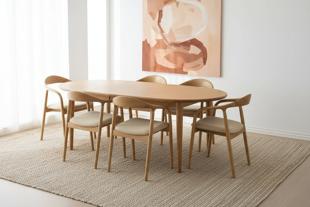 Manly Dining Chair in Natural Fabric