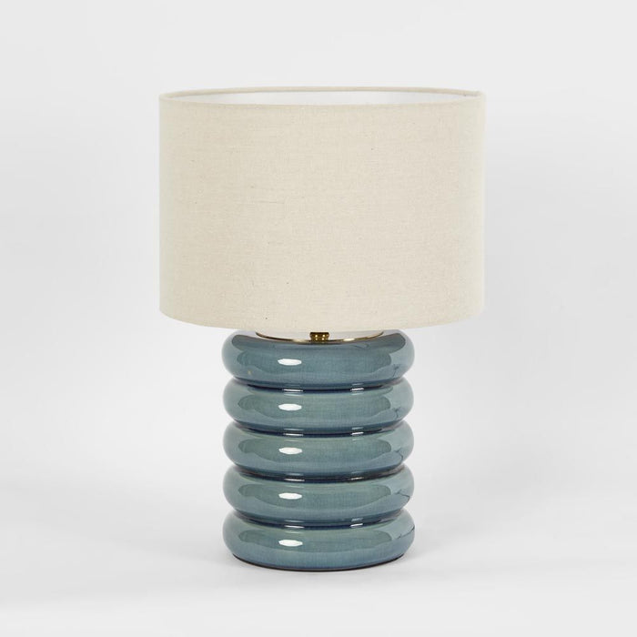 Bentley Blue Table Lamp & Linen Shade