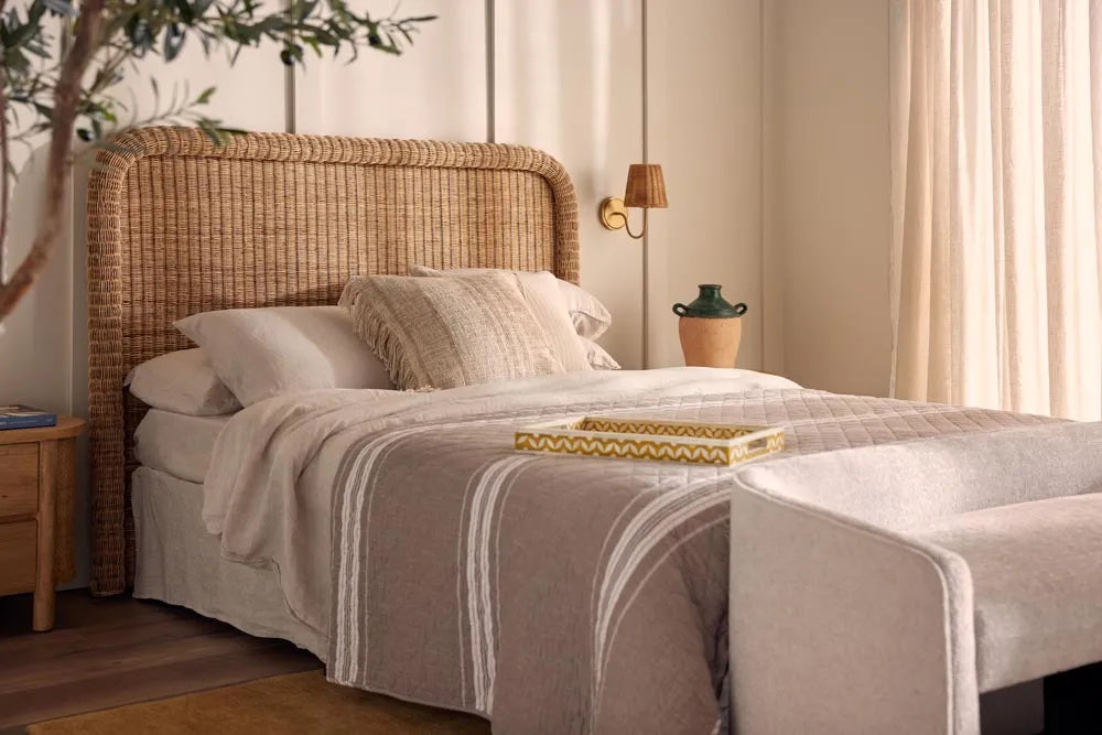 Long Island Rattan Queen Bedhead