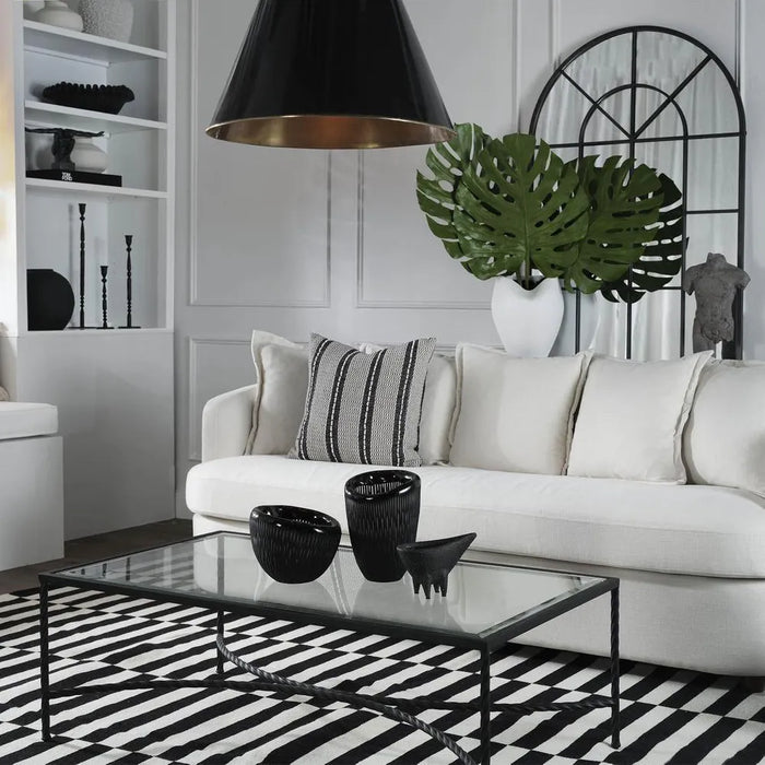 Palais 1.25m Rectangular Coffee Table - Black