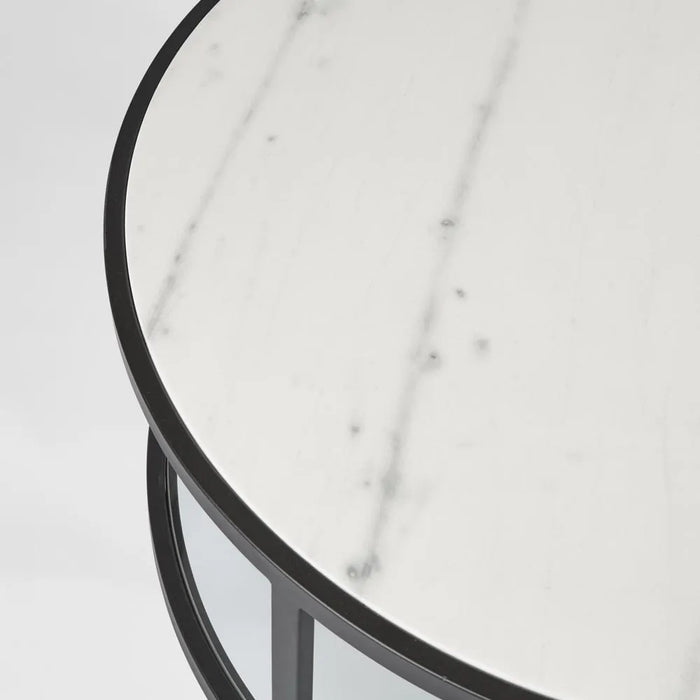 Palladium 90cm Marble & Glass Coffee Table
