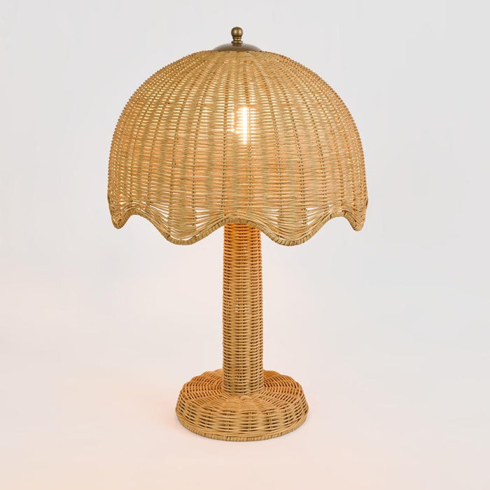 Brolley Rattan Table Lamp