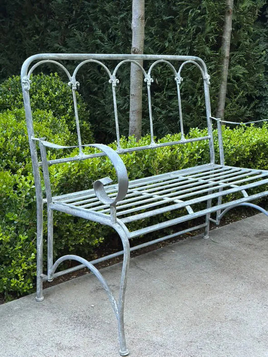 Fleur De Lys Outdoor Garden Bench