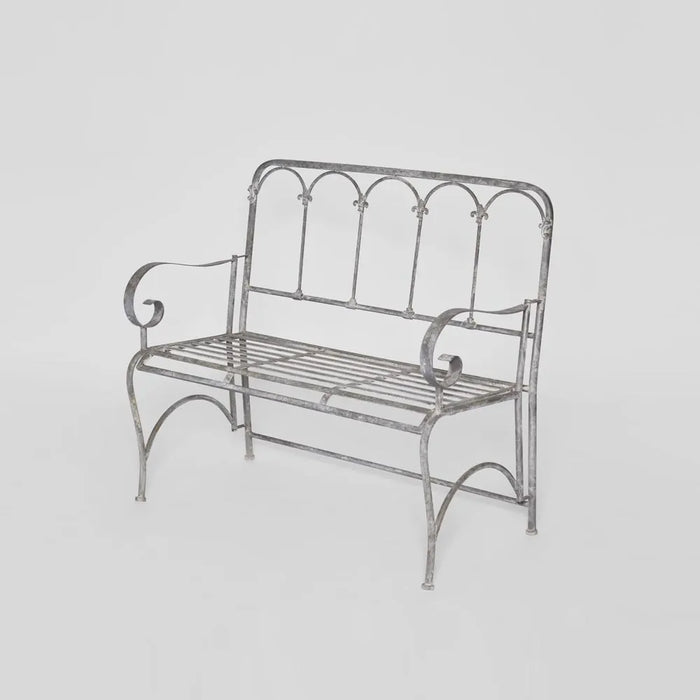 Fleur De Lys Outdoor Garden Bench