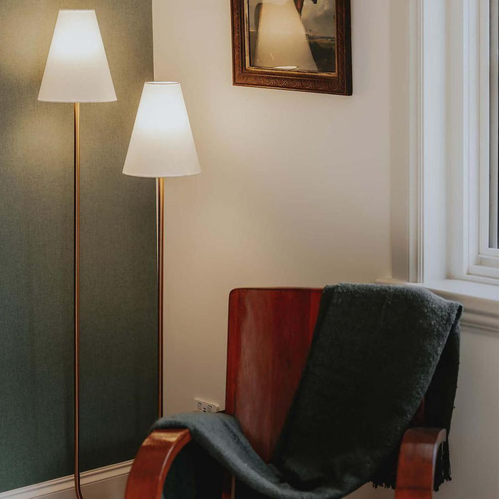 Aspen Floor Lamp Antique Brass