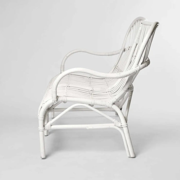 Seville 2 Seater Rattan Armchair - White