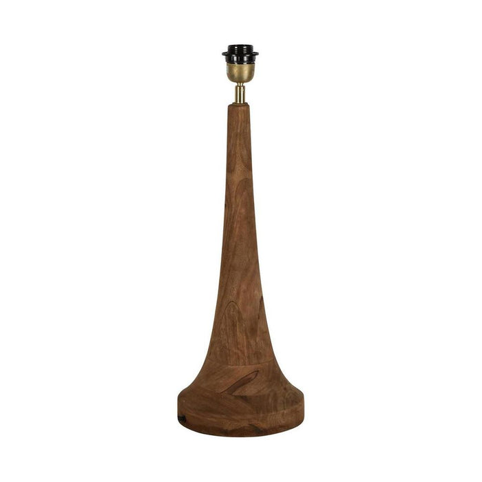 Lancia Small - Dark Natural - Turned Wood Slender Table Lamp