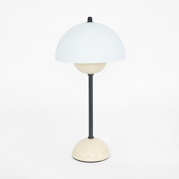 Tondo Travertine Table Lamp