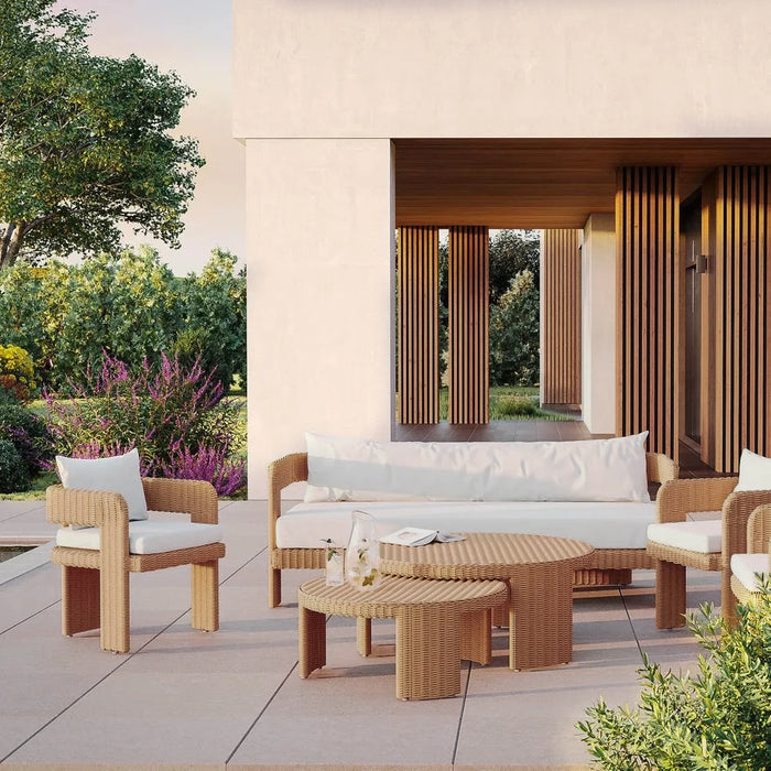 Cassius Outdoor Coffee Tables Nest of 2 - Natural