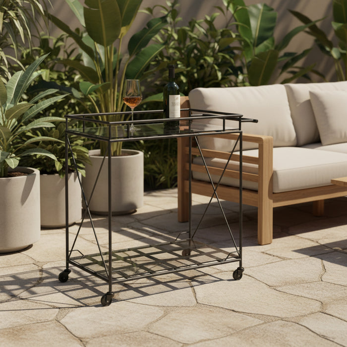 Sheraton Bar Cart Outdoor & Glass