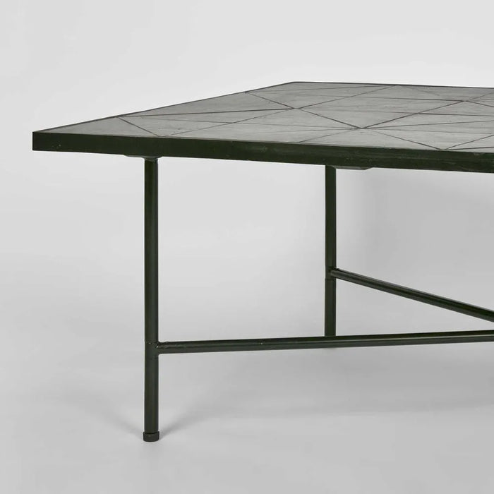 Black Sheffield 1.2m Iron Tiled Coffee Table