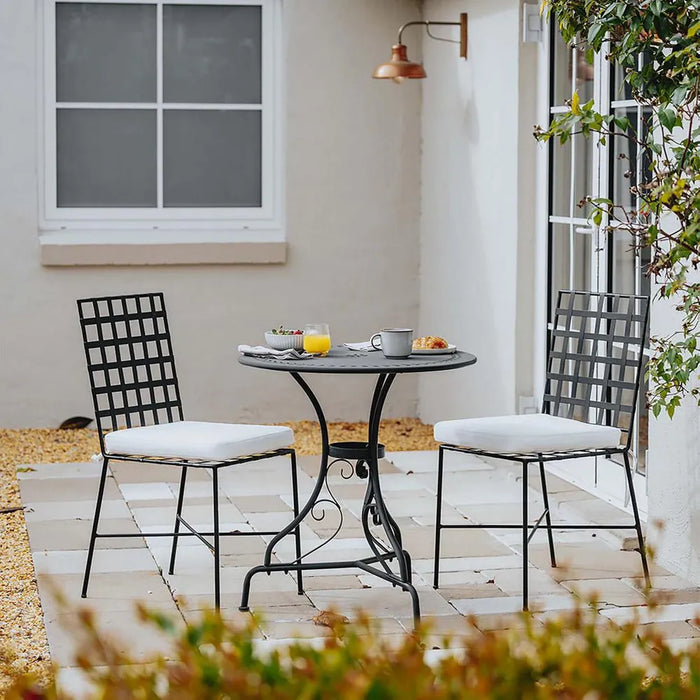 Sheffield 3 Piece Set Outdoor Iron with cushions