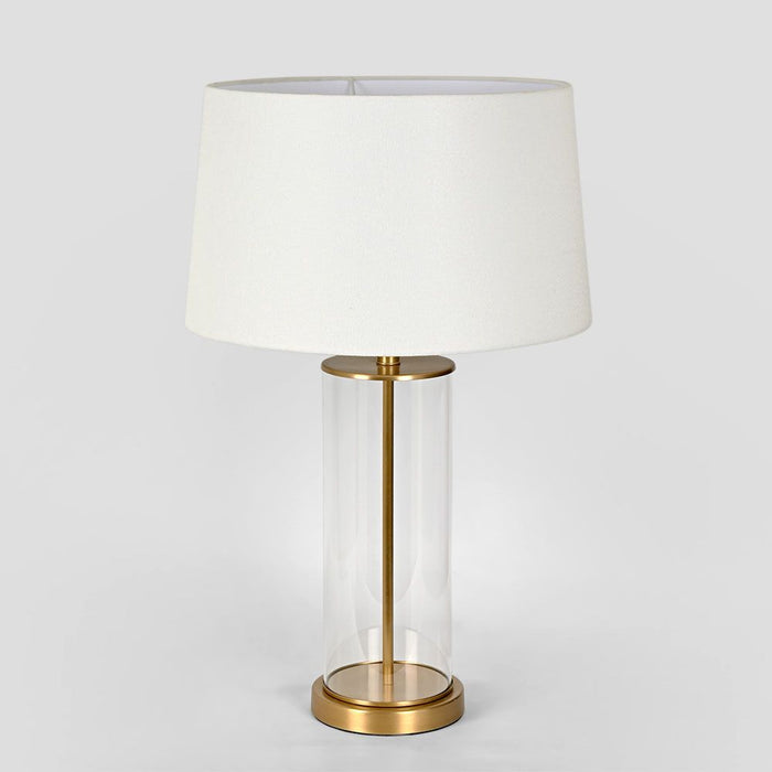 Iris Glass Table Lamp Base Antique Brass- Base Only