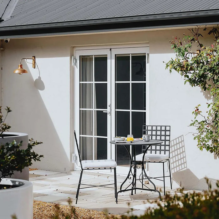 Annabel Round Outdoor Iron Table - Black