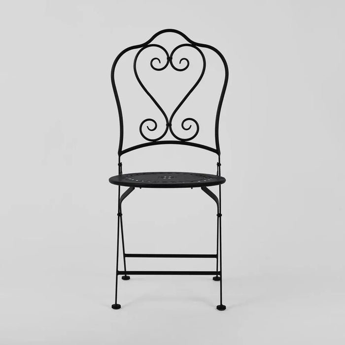 Annabel 3 Piece Outdoor Iron Set - Black