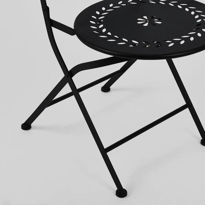 Annabel 3 Piece Outdoor Iron Set - Black