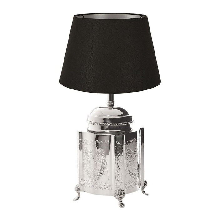 Kensington Table Lamp Base Large Shiny Nickel- Base Only