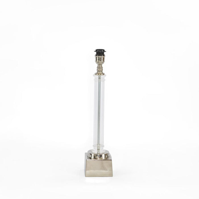 Rockpool Pillar Table Lamp Base Nickel- Base Only