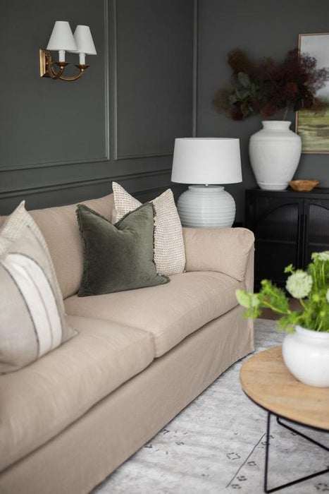 Montauk Ceramic Table Lamp Base White- Base Only