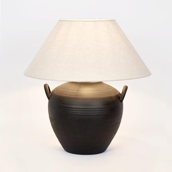 Camille Black Table Lamp & Shade
