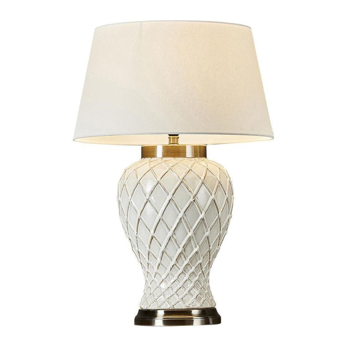 Berkley Ceramic Table Lamp Base Ivory