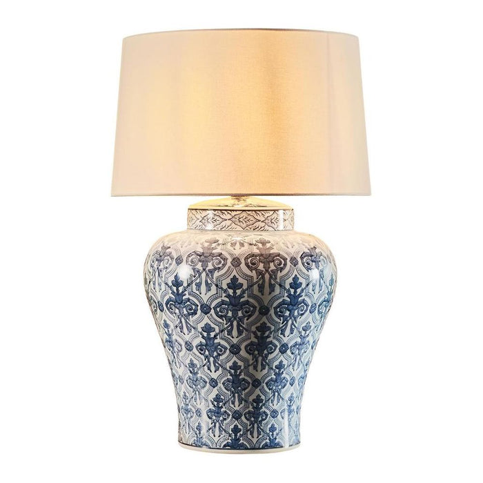 Churchill Ceramic Table Lamp Base Blue and White- Base Only