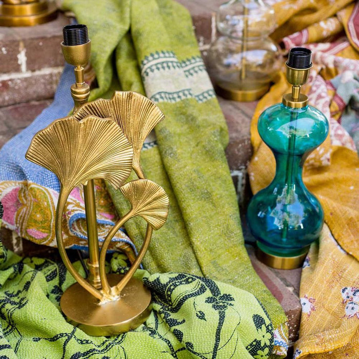 Lotus Leaf Table Lamp Base only Brass