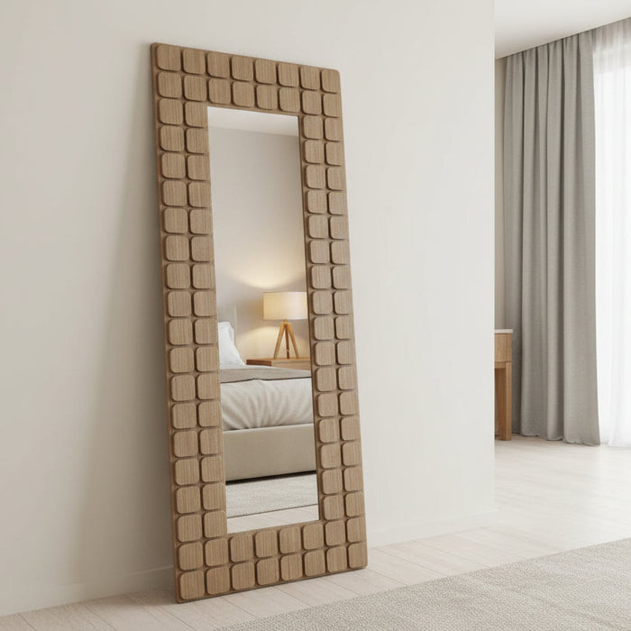 Porto Walnut Floor Mirror