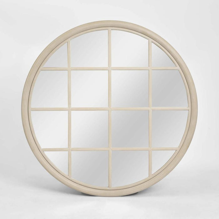Hamptons Round Mirror 120 x 120cm Natural