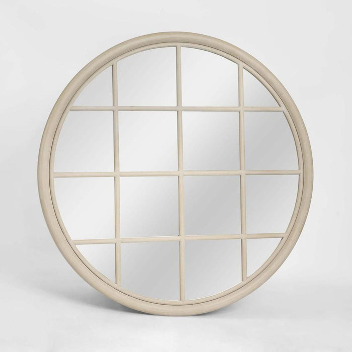 Hamptons Round Mirror 120 x 120cm Natural