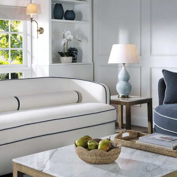 Terrigal Ceramic Pale Blue Table Lamp & Shade