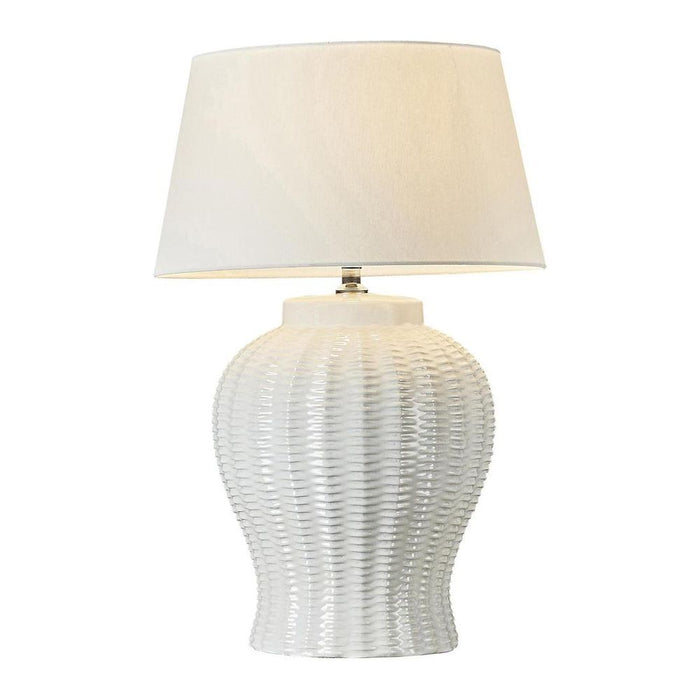 Drawbridge Ceramic Table Lamp Base White- Base Only