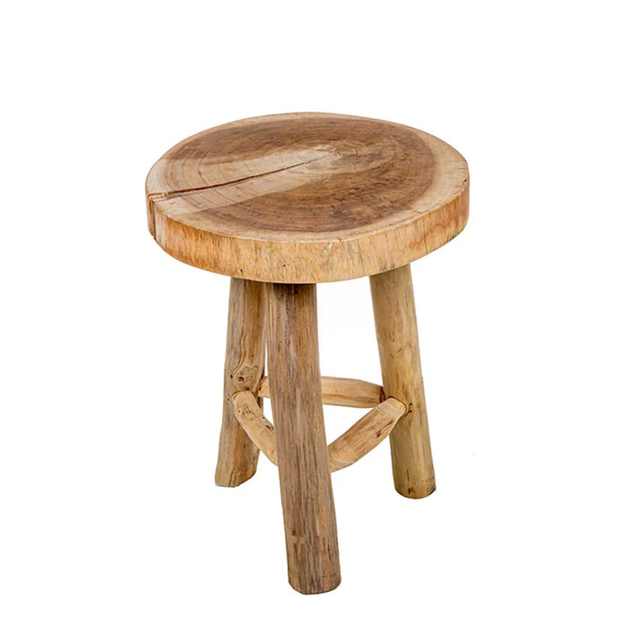 Cancun Timber Stool, 45cm H