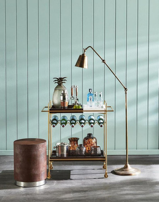 Newbury Floor Lamp Antique Brass