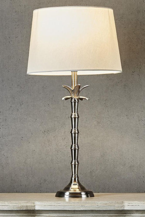 Bahama Table Lamp Base Small Silver- Base Only