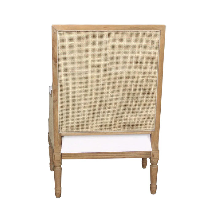 Hicks Caned Armchair with Cushion White