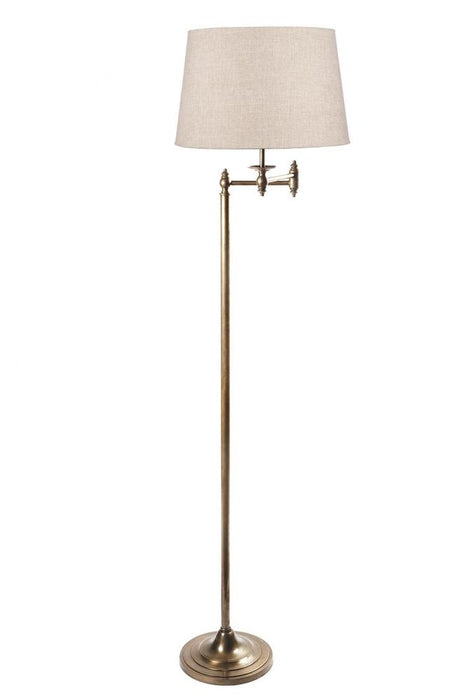 Macleay Floor Lamp Base Antique Brass- Base Only