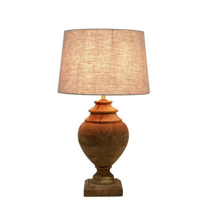 Amphora Table Lamp Base Small Dark Natural- Base Only