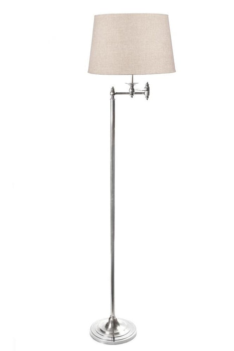Macleay Floor Lamp Base Antique Silver- Base Only