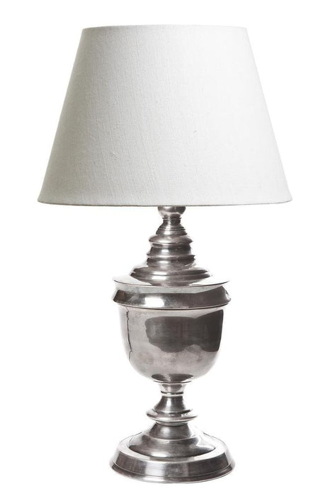 Sheffield Table Lamp Base Antique Silver- Base Only