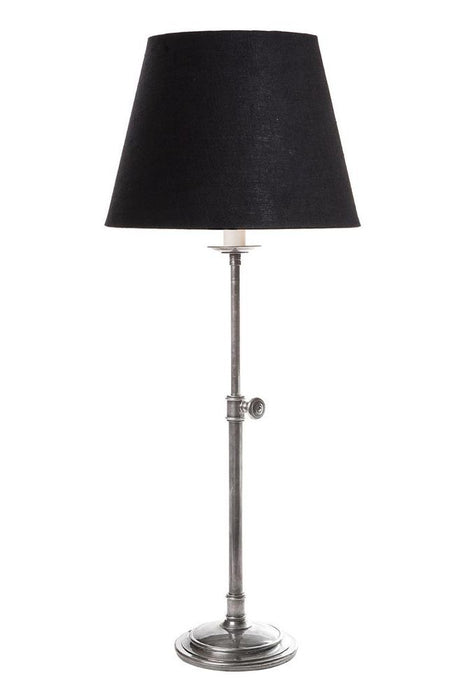 Davenport Table Lamp Base Antique Silver- Base Only