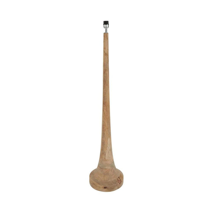 Lancia Large - Light Natural - Turned Wood Slender Floor Lamp