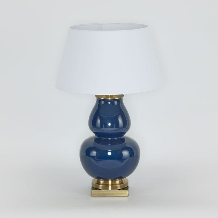 Matisse Ceramic Midnight Blue Table Lamp & Shade