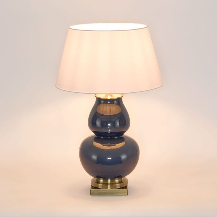Matisse Ceramic Midnight Blue Table Lamp & Shade